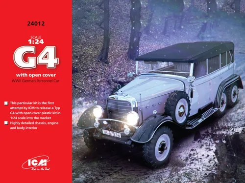 Vista 15 de ICM Modelos G4 con cubierta abierta WWII coche alemán