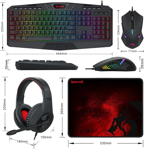 Vista 8 de REDRAGON S101 Set combo