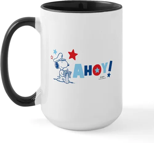 Vista 127 de CafePress SNOOPY Joe Cool - Taza de café de cerámica (15.0 fl oz)