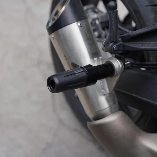 Vista 6 de Accesorios para motocicleta, deslizador de escape, protección contra caídas para Yamaha MT-03 MT25 R3 R25 2012 2021 2022 2023 (color: negro-MT)