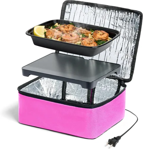 Vista 14 de HOTLOGIC Mini lonchera térmica - Calentador eléctrico portátil de alimentos para hombres y mujeres - Ideal para el trabajo, la oficina