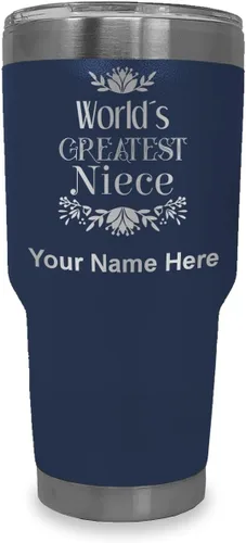 Vista 38 de LaserGram Vaso aislado al vacío de 20 onzas, con grabado personalizado incluido (negro)