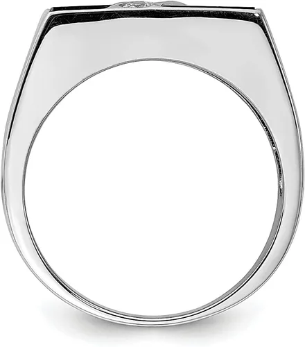 Vista 2 de ICE CARATS Anillo de plata de ley 925 para hombre, circonita cúbica, circonita cúbica, piedras preciosas para hombre, joyería fina para papá