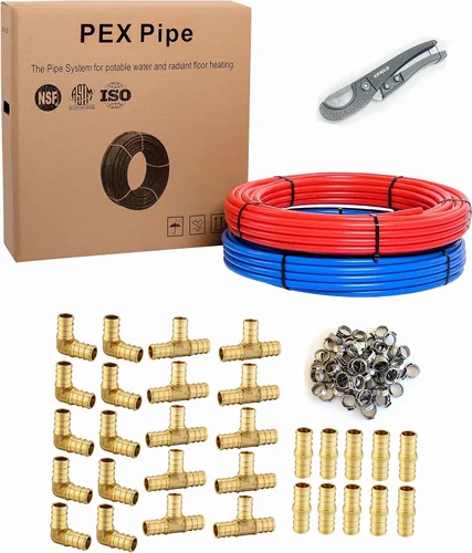 Vista 8 de EFIELD 2 x 100 pies (200 pies) 3/4 pulgadas Pex-b tubería tubería DIY Kit