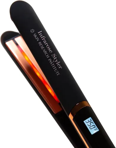 Vista 6 de Skin Research Institute Moldeador de infrarrojos, plancha para el cabello, 1 unidad, turmalina, peinado del cabello, realza el brillo, rizado