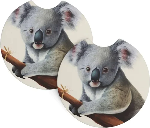 Vista 12 de Portavasos para automóvil con estampado de gato Galaxy para portavasos universales antideslizantes, paquete de 2 soportes para tazas, almohadilla