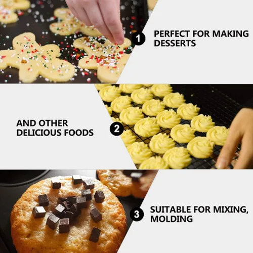 Vista 4 de DOITOOL Juego de 5 espátulas de silicona, resistentes al calor con mango de madera, utensilios de cocina antiadherentes con cepillo para untar
