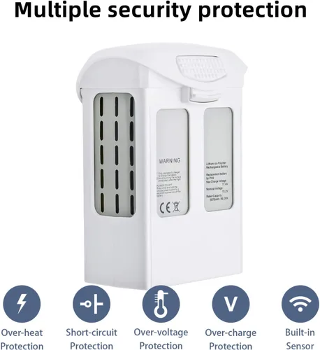 Vista 4 de KUWATA Batería de vuelo inteligente para DJI Phantom 4 Pro, Phantom 4 Advanced/RTK, 5870mAh, batería extendida con cámara Drone