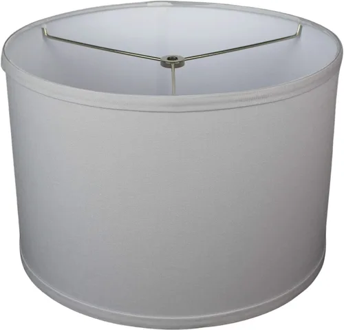 Vista 6 de FenchelShades.com Pantalla de tambor de tela de 13 pulgadas de diámetro x 13 pulgadas de diámetro inferior de 9 pulgadas de altura (araña) para Lino