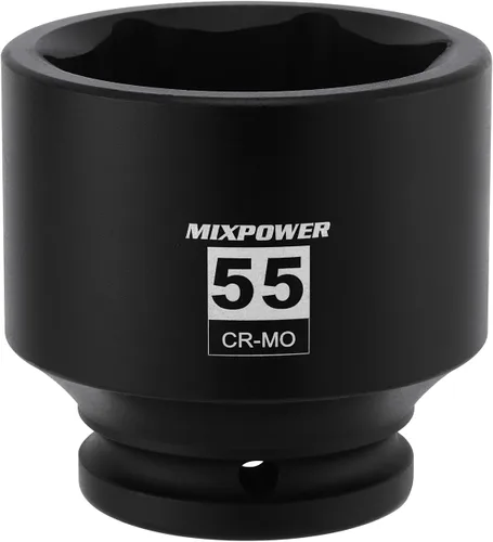 Vista 7 de MIXPOWER Zócalo de impacto poco profundo de 3/4", 1.181 in, CR-MO, métrico, 6 puntos, tuerca de eje de grado de impacto para una fácil extracción