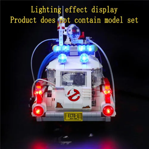Vista 8 de GEAMENT Kit de luz LED compatible con Lego 10274 Ghostbusters ECTO-1 (Ver.2020) - Juego de iluminación para modelo de construcción de creadores