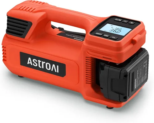 Vista 8 de AstroAI TC4 - Inflador de neumáticos con compresor de aire portátil, bomba de aire inalámbrica de 470 W 18 V para neumáticos de camión con batería