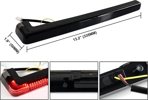 Vista 6 de Kit de Luces LED de Marcador Lateral de Acento con Lente Ahumada para Tour Pack con Luz de Señal de Giro para Harley Davidson Touring Road Glide