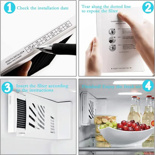 Vista 6 de SEISSO Filtro de aire de repuesto para refrigerador compatible con Frigidaire PAULTRA Pure Air Ultra 242047801, 242047804, 241754002, 241791601