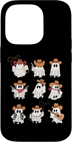 Vista 17 de Carcasa espeluznante divertida para iPhone 16 Boo Haw Western Cowboy Ghost Cowgirl