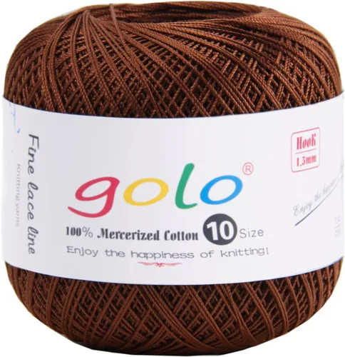 Vista 34 de Golo - 3 bolas de hilo de ganchillo tamaño 10, hilo de crochet para tejer a mano 102