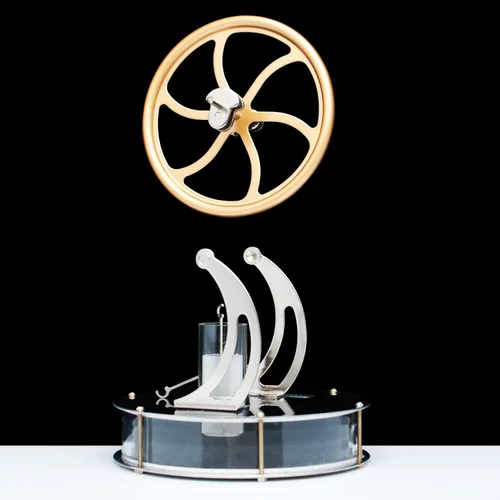 Vista 7 de DjuiinoStar - Motor Stirling de baja temperatura más clásico, temporizador de café único, mejor opción de regalo, juguete educativo, modelo de motor