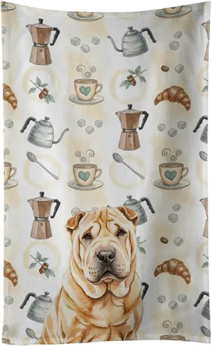 Vista 342 de Caroline's Treasures Afghan Hound - Toalla de cocina para barra de café, terciopelo frontal y lazo de algodón, lavable a máquina Sabueso afgano