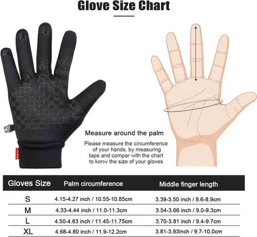 Vista 7 de Guantes de invierno SkyGenius, guantes de ciclismo, motociclismo, resistentes al viento, guantes delgados para actividades al aire libre