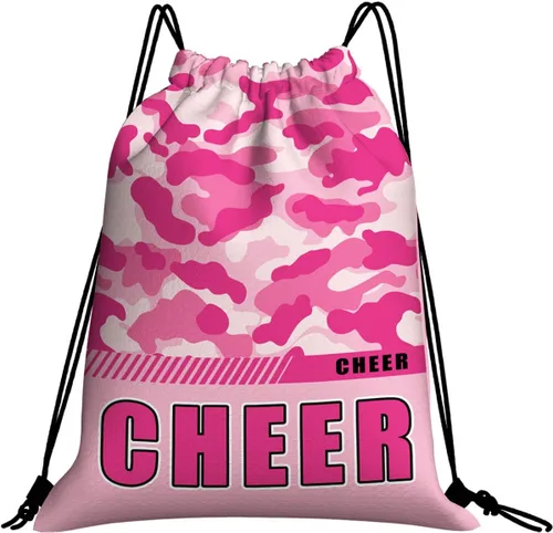 Vista 25 de Mochila con cordón impermeable para gimnasio, bolsas con cordón, bolsa de cuerda deportiva, mochila de camuflaje, Bolsas con cordón Cheer - Bolsas