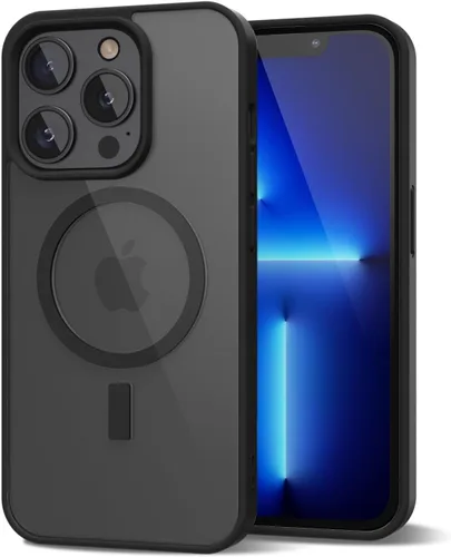 Vista 22 de oakxco Funda magnética transparente compatible con Magsafe, bonita funda delgada y transparente de poliuretano termoplástico no amarillenta, carcasa