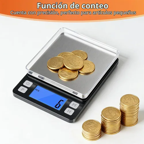 Vista 4 de Báscula digital de joyería BOMATA, escala de gramo de alta precisión de Negro