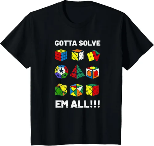 Vista 43 de Camiseta competitiva Puzzle Cube Gotta Solve Em All Speed Cubing