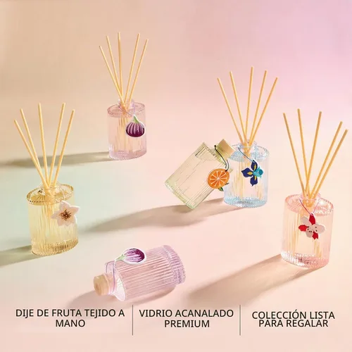 Vista 8 de COCORRÍNA Difusor de aceite con aroma a flor de peonía, 6.09 onzas líquidas 8 cañas, fragancia para el hogar de larga duración, decoración de 2-Rosa