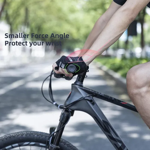 Vista 7 de ROCKBROS Empuñaduras de bicicleta de montaña, empuñaduras para manillar de bicicleta, doble abrazadera de aluminio para MTB BMX, extremos de barra