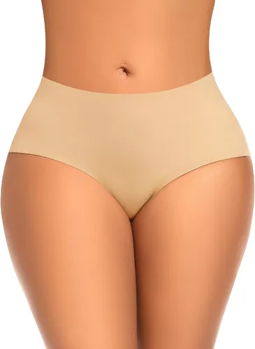 Vista 2 de DERCA Pantalones cortos acolchados de encaje con almohadillas de cadera para realzar los glúteos Beige