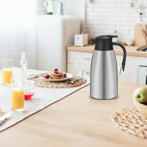 Vista 7 de Jarra térmica de café de 71 onzas con forro de acero inoxidable, jarras de café para mantener el calor, urna de café aislada al vacío de doble pared