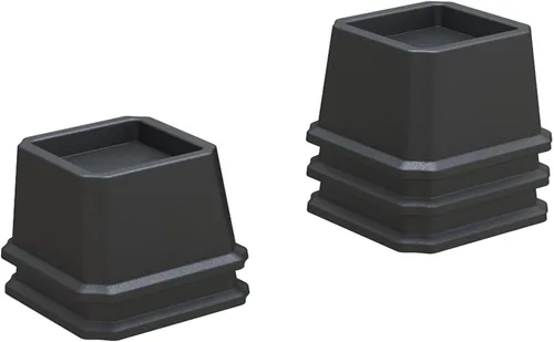 Vista 8 de Elevadores de Cama de 2 Pulgadas Resistentes Elevadores de Cama, Juego de 6 Eleva Hasta 2000 Libras Elevador de Muebles para Sofá y Mesa, Negro