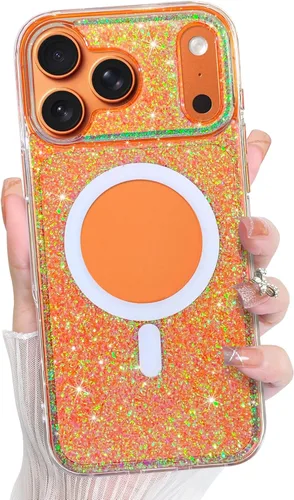 Vista 57 de Bonoma - Funda para iPhone 17 Pro Max 2025 con cristales brillantes, purpurina brillante