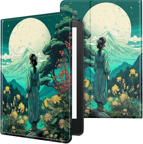 Vista 11 de Funda para tablet Kindle Fire 7 2019/2017 lanzamiento 9ª/7ª generación 7 pulgadas, ligera, protectora de piel sintética, cubierta inteligente