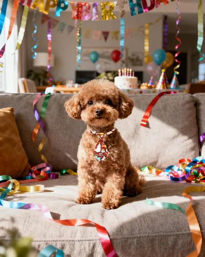 Vista 5 de PET SHOW Paquete de 10 corbatas para perros de feliz cumpleaños, XS