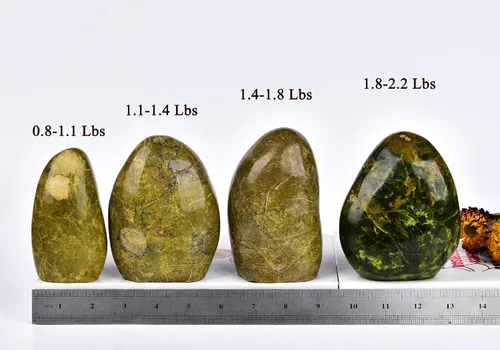 Vista 4 de AMOYSTONE Piedra de preocupación pulida de ópalo verde natural para aliviar la ansiedad, piedra preciosa de reiki de cristal curativo de mano