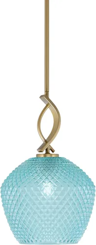Vista 26 de Toltec Lighting Cavella Stem Colgado Mini colgante, acabado grafito, vidrio de muselina blanca de 4 pulgadas