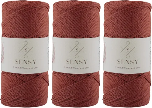 Vista 96 de Sensy Premium Cuerda de Poliéster 1.5mm (0.059 pulgadas) 164 Yardas Cuerda de Polipropileno 100% Cuerda de Macramé 1.5mm Cuerda para Bolsa