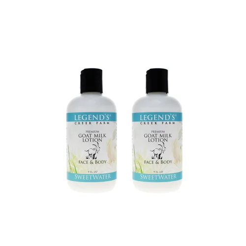 Vista 14 de Legend's Creek Farm Goat Milk Lotion - Loción corporal hidratante de leche de cabra para cuerpo, manos y cara, 9 onzas hidratantes corporales