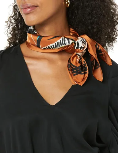 Vista 2 de TEREA Bufanda sedosa con estampado de grúa Aniyah para mujer