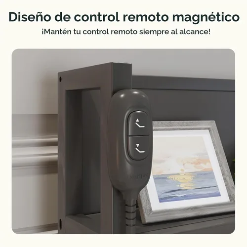 Vista 9 de FLEXISPOT Cama ajustable Queen con cabecera de almacenamiento y carga
