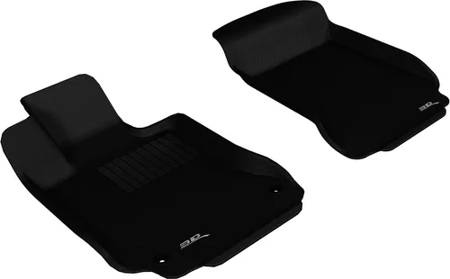 Vista 11 de 3D MAXpider Tapete para piso de auto, hecho a medida, para todo tipo de clima, para modelos selectos de Mercedes Benz clase C - Hule de Kagu, Negro