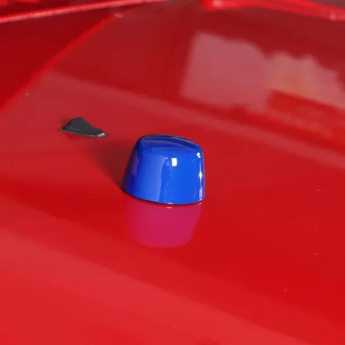 Vista 7 de Moldura decorativa de goma para capó del motor compatible con Jeep Wrangler JK JKU 2007-2018 (azul)