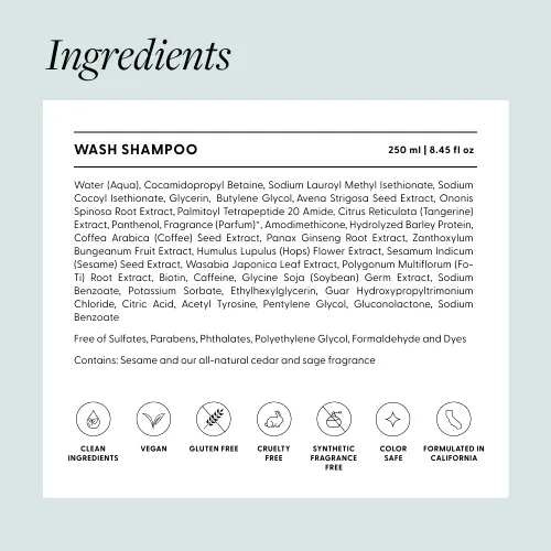 Vista 6 de Arey Champú de lavado para mujeres y hombres Retrasar + reducir los signos del envejecimiento de las canas y promover hebras más saludables