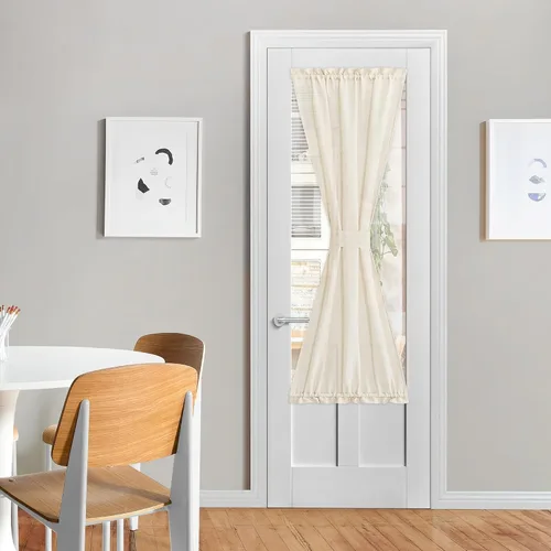 Vista 100 de NICETOWN - Cortinas de luz lateral para puerta de 72 pulgadas de largo para ventanas de lino, cortinas opacas para privacidad con protección contra