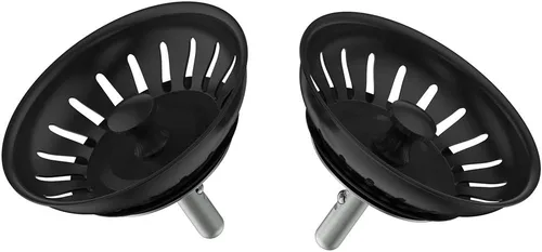 Vista 7 de KANARY Colador de repuesto para fregadero de cocina para desagües estándar (3-1/2 pulgadas), cuerpo de acero inoxidable con tapón de goma