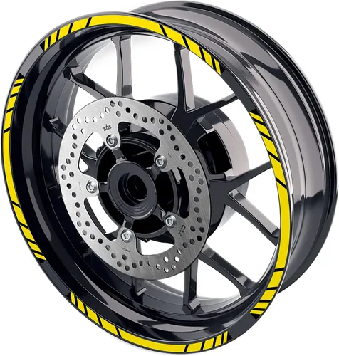 Vista 17 de MC MOTOPARTS Pegatinas para llantas exteriores de 17 pulgadas S01B compatibles con YZF R125 MT125 MT07 MT10 MT25 FZ25 MT03 (azul)
