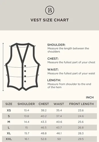 Vista 6 de BABEYOND Chaleco de traje formal para hombre, chaleco de negocios ajustado para traje de esmoquin