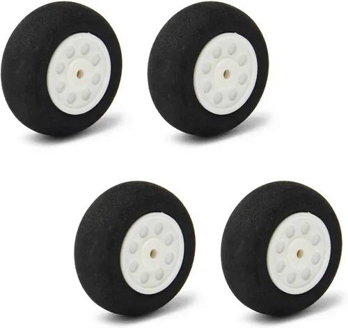 Vista 10 de MroMax Ruedas de avión RC de 0.98 pulgadas, 1 rueda de espuma de repuesto para bricolaje modelo RC avión avión