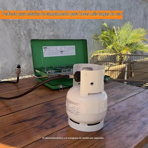Vista 9 de Flame King 3LB - Cilindro de tanque de propano de acero vacío de 3 libras con manómetro y válvulas OPD para parrillas y barbacoas, camping, pesca